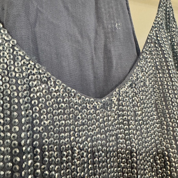 MLV Carmen sequin dress in blue - Picture 3 of 13